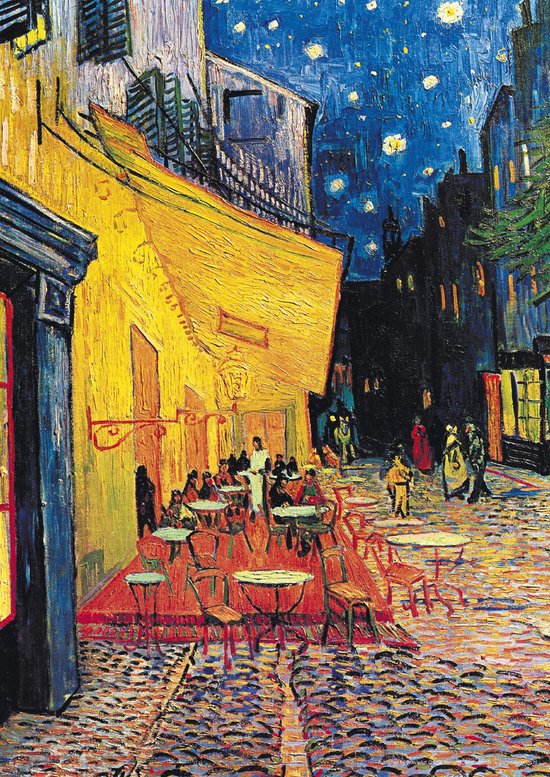 Vincent van Gogh Café terrasse la nuit Arles Affiche d'art de luxe 50x70cm.