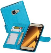 Galaxy A3 2017 Portemonnee hoes booktype wallet case Turquoise