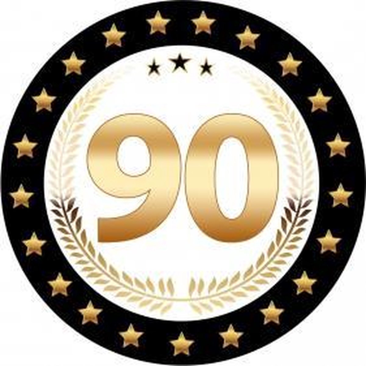 Bierviltjes 90 - 25x stuks - zwart/goud - luxe - verjaardag/jubilea - feestartikelen