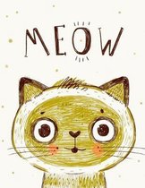 Golden Kitty Meow for Girls Grands Carreaux French Ruled Paper