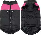 Body warmer voor honden - Honden bodywarmer - Maat L - Zwart met roze