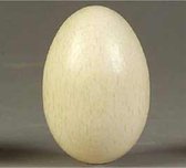 Houten eieren 3CM DOORSNEE, HOOGTE 4 CM / 20 STUKS. Onderkant kleine gat