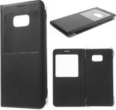 Samsung Galaxy Note 7 view cover wallet case hoesje zwart