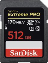 Sandisk Extreme PRO SDXC 512GB - V30 U3 UHS-I -170MB/s