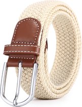 Basic Geweven Elastische Riem - Beige