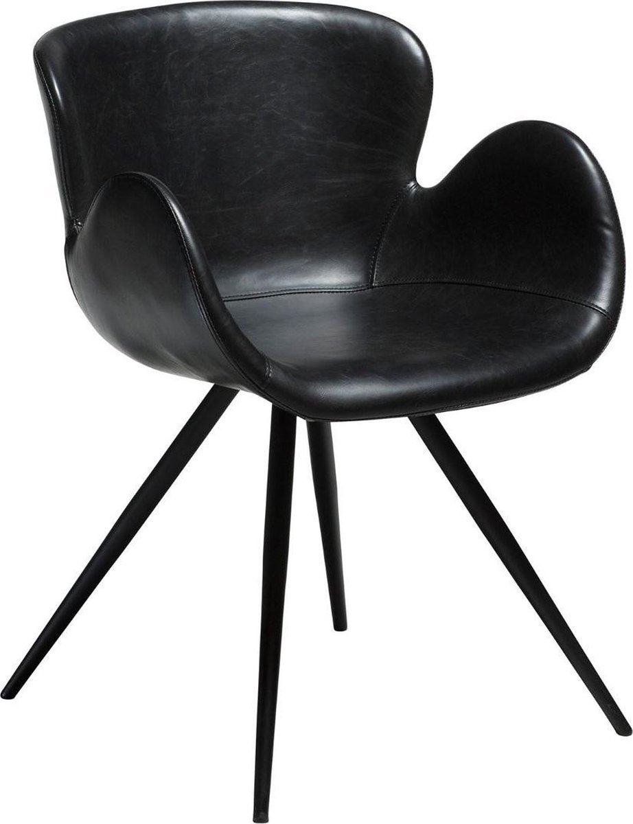 Dan-Form eetkamerstoel gaia vintage zwart 76 x 56 x 56.5 (2 stuks)