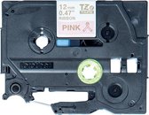 Brother TZE-RE34 labelprinter-tape Goud op roze