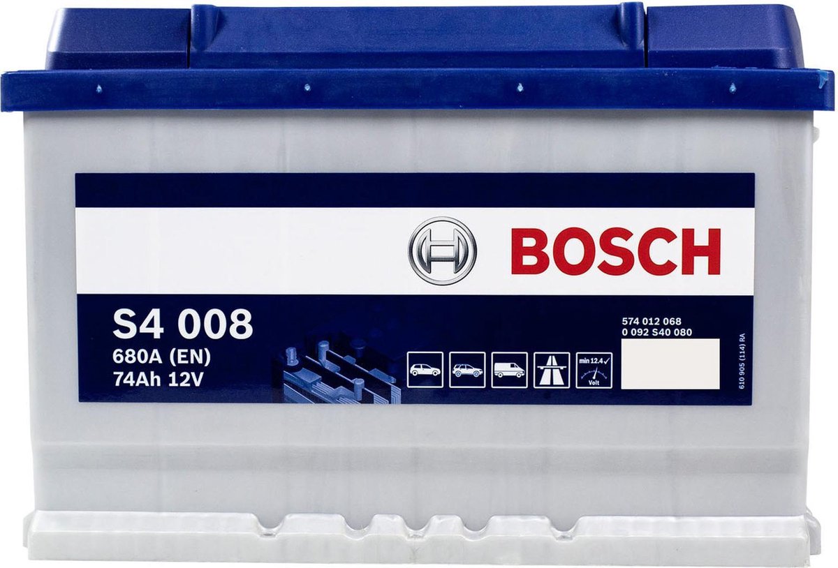 BOSCH | Accu - 12V 74Ah | S4008 - 0 092 S40 080 | Auto Start Accu | bol.com