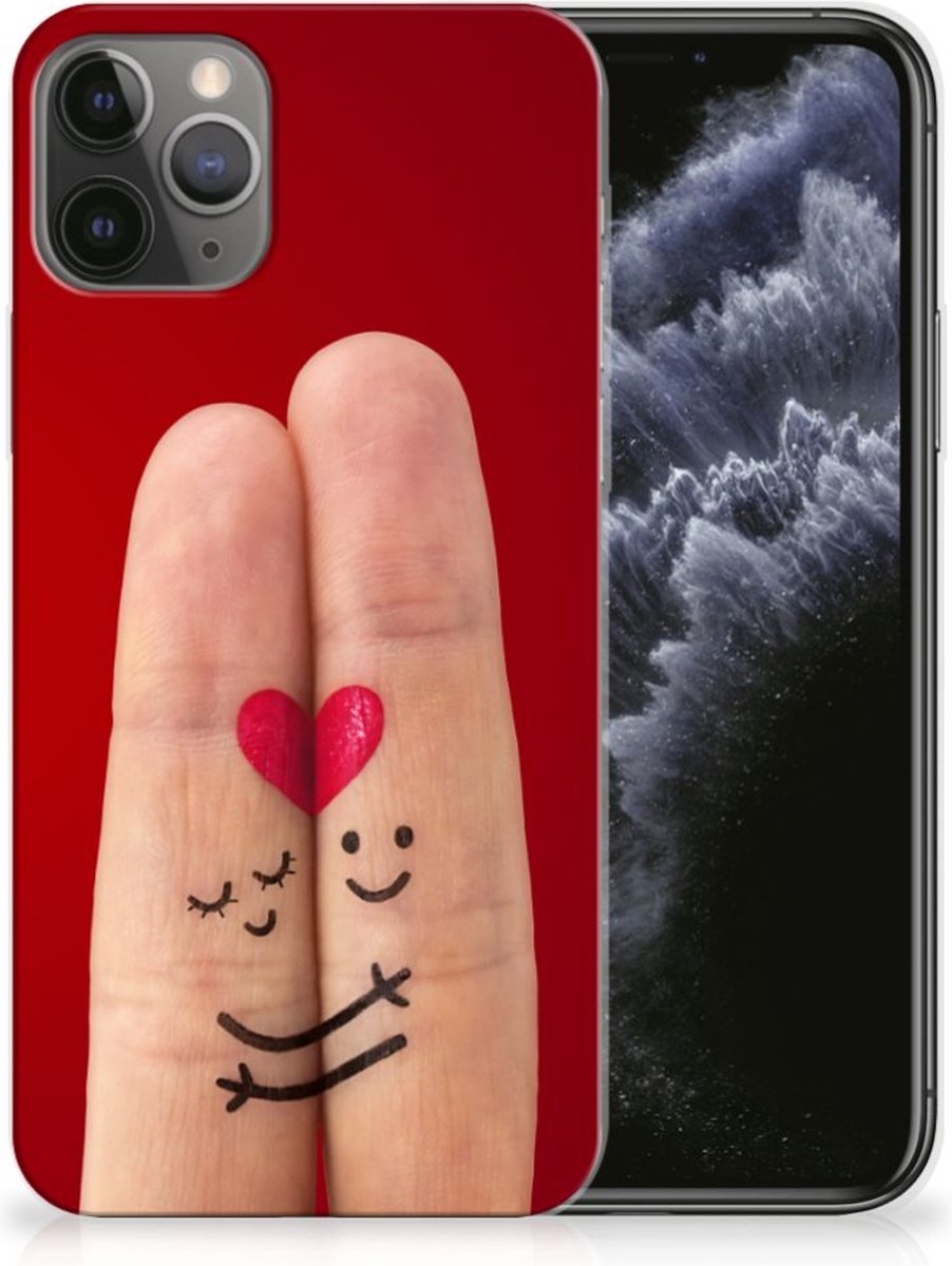 Apple iPhone 11 Pro Silicone Back Cover Liefde - Origineel Romantisch Cadeau