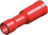 Half-geïsoleerde kabelschoen vrouw - 4 mm - rood - 10 stuks
