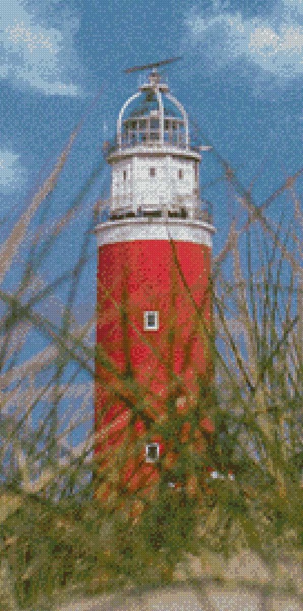 Borduurpatroon Vuurtoren Texel