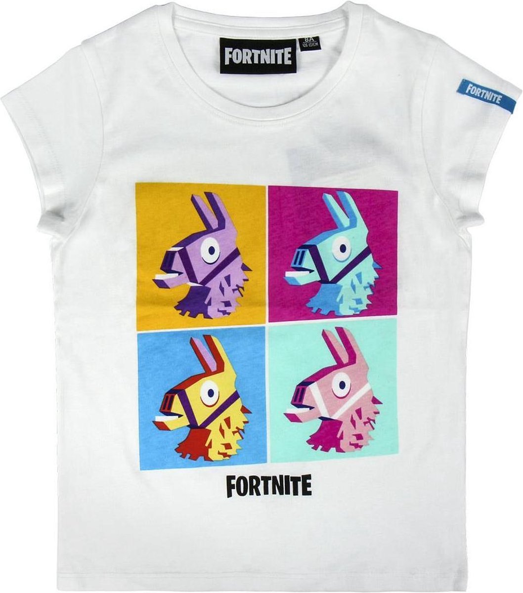 Fortnite - Lama Wit T-Shirt Kinderen - 14 Jaar
