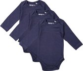 Dirkje Unisex Set(3delig) Rompers Lange Mouw Blauw - Maat 74/80