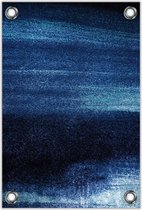 Tuinposter –Blauwe Stippen – 80x120cm Foto op Tuinposter (wanddecoratie voor buiten en binnen)