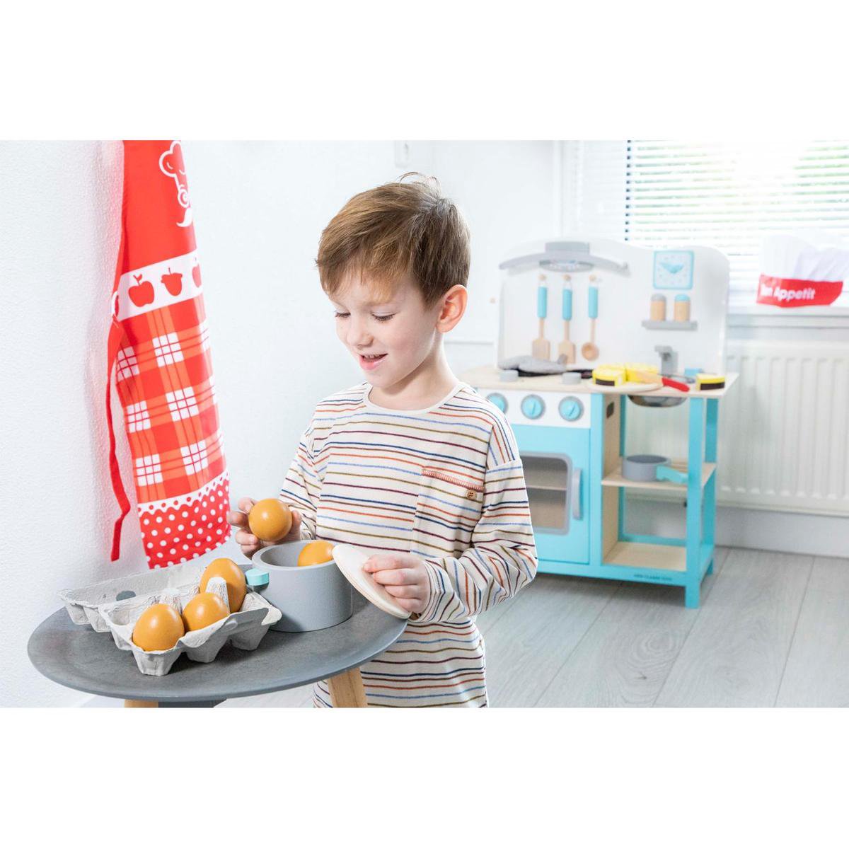 New Classic Toys® Houten Eieren in Doosje - 6 Speelgoed Eieren - Speelgoedeten - Educatief Keukenspeelgoed - Vanaf 24 Maanden — afbeelding 4