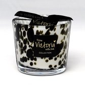 Victoria with Love - Kaars - Geur kaars - Dotted white - Small - Glas