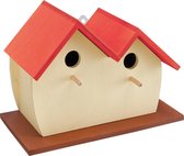 Natura Fun 5 Houten Vogelhuis - Rood - 17.2 x 13.2 x 13.8 cm