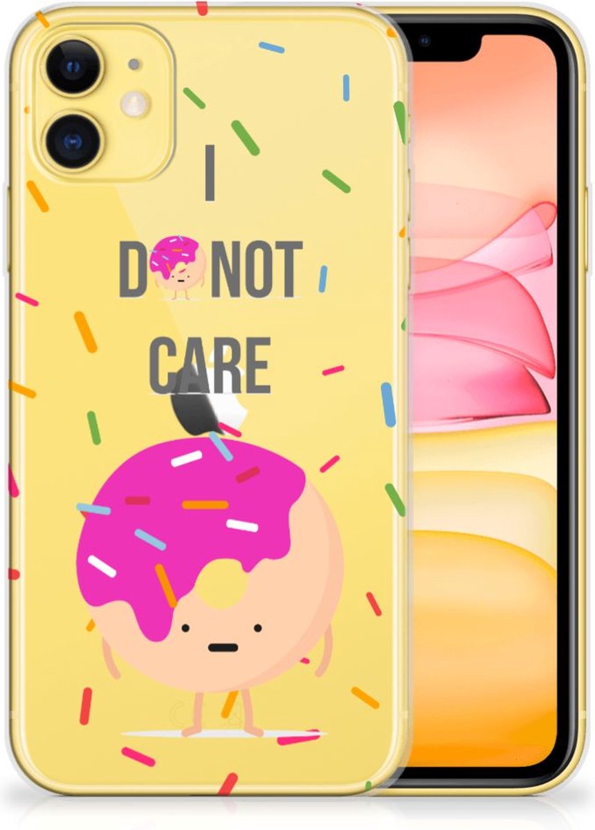 Apple iPhone 11 Siliconen Case Donut Roze