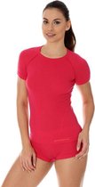 Brubeck | Dames Thermo Active Ondershirt met Merino Wol - Naadloos-  T-Shirt-Raspberry-XL