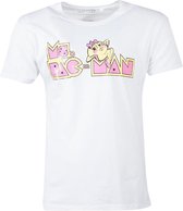 PacMan Heren Tshirt -XL- Ms. Pac-Man Wit
