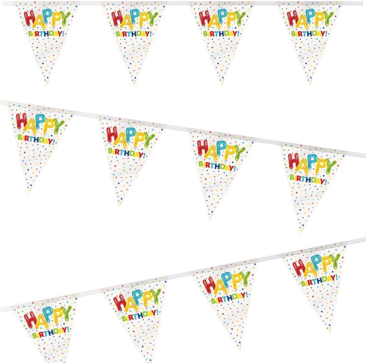 Vlaggenlijn Happy Birthday Balloon 3.65 meter