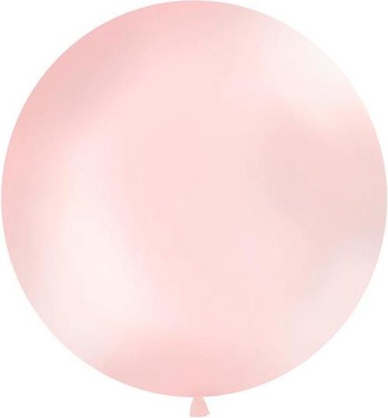 """Balloon 1m, round, Metallic licht roze"""