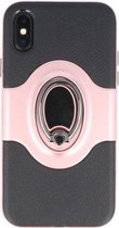 Shield TPU Hoesje met Ring Houder voor iPhone X / XS Roze