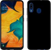 Pearlycase Zwart TPU Siliconen case hoesje Geschikt voor Samsung Galaxy A30