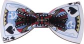 Fako Fashion® - Vlinderstrik - Vlinderdas - Hout - Magnetisch - 10cm - Speelkaart