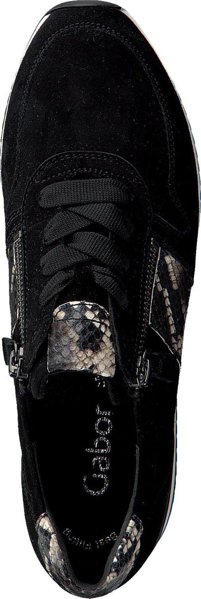 Gabor Dames Sneakers 420 - Zwart - Maat 41 | bol.com