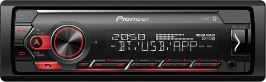 Pioneer MVH-S420BT Autoradio Enkel din Rood-USB-Bluetooth - 4 x 50 W |  bol.com