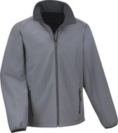 Senvi Sports Softshell Jas Unisex - Kleur Grijs/Zwart - Maat XL