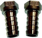 Slang adapter RVS female (1 1/4'' 40 mm) (GS30516)