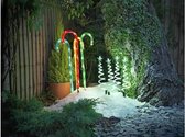 Verlichte snoep-wandelstokken | Argos Home Set van 4 Candy Cane Path Finder Lights - Multi
