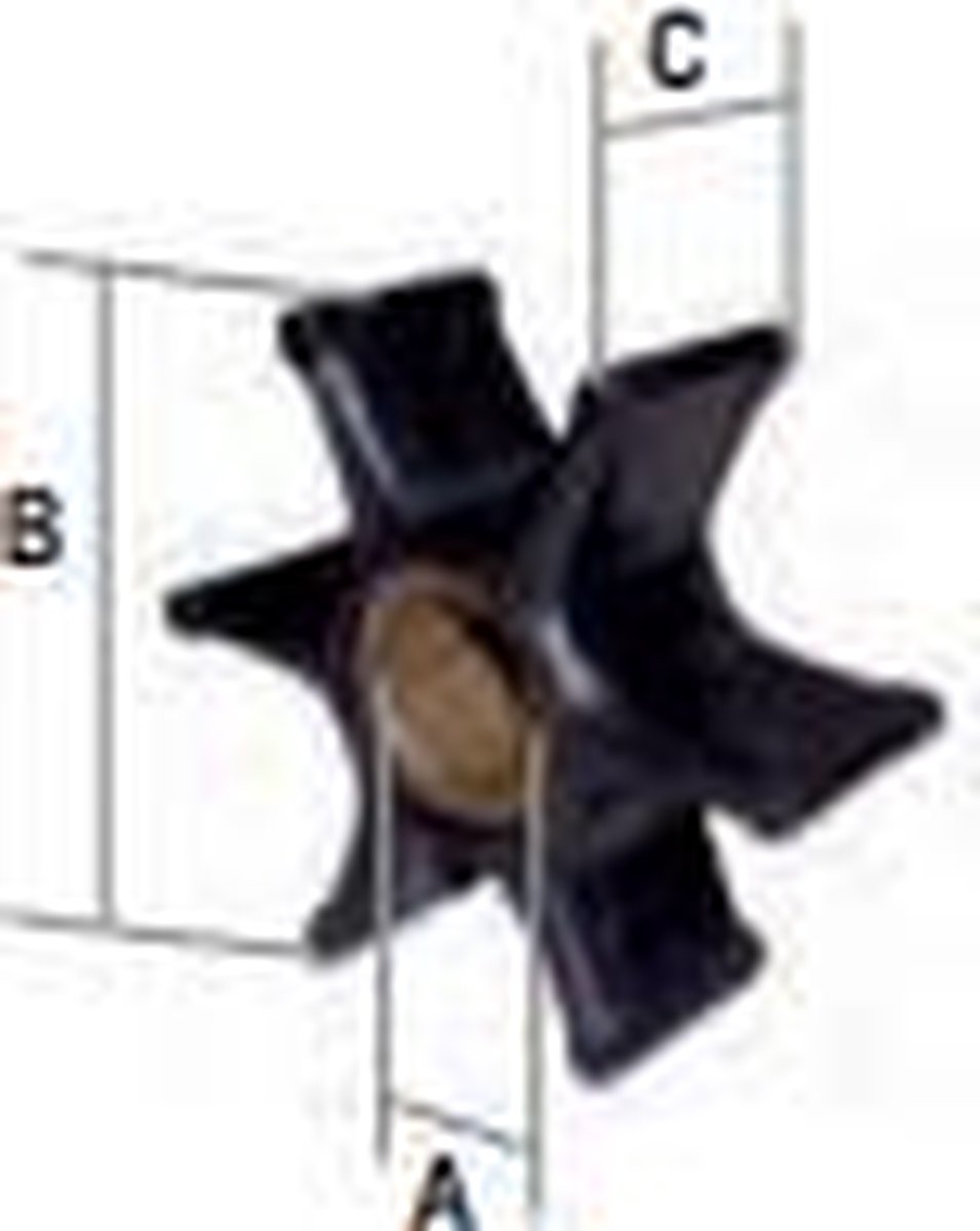 Volvo/Yanmar/Perkins/Onan/Solé/Vetus Impeller 129470-42530, 21213660, 24880190, 09-1027B, 132-0162, 351.11.008