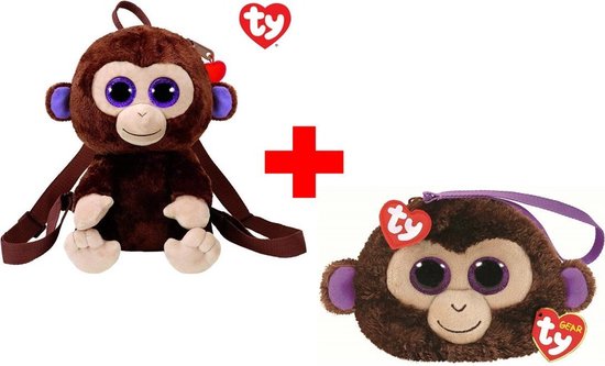 Ty Fashion rugzak portemonnee Coconut aapje Voordeelbundel bol
