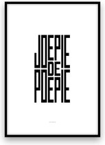 Poster: Joepie de Poepie - wit - A4