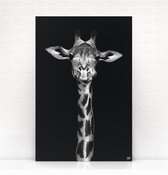 HIP ORGNL Schilderij Giraf - 60x90cm - Wanddecoratie dieren - Zwart wit