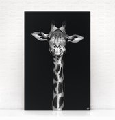 HIP ORGNL Schilderij Giraf - 40x60cm - Wanddecoratie dieren - Zwart wit