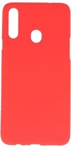 Bestcases Color Telefoonhoesje - Backcover Hoesje - Siliconen Case Back Cover voor Samsung Galaxy A20s - Rood
