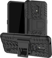 Nokia 2.2 Robuust Hybride Hoesje Zwart