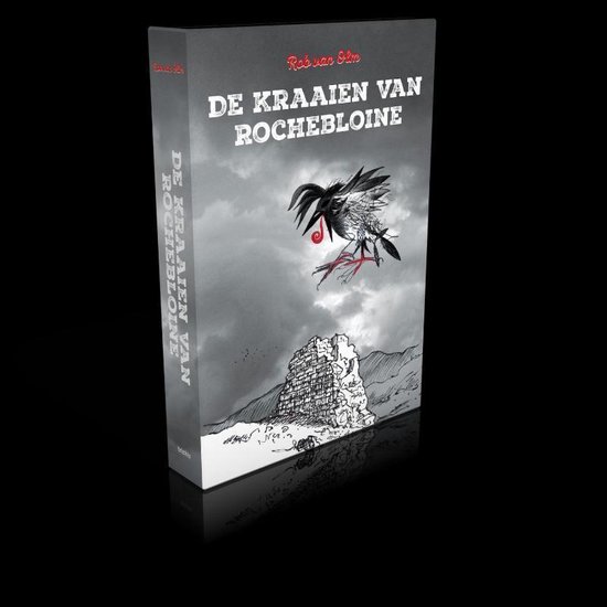 De kraaien van Rochebloine, boek met een kraai op een ruïne