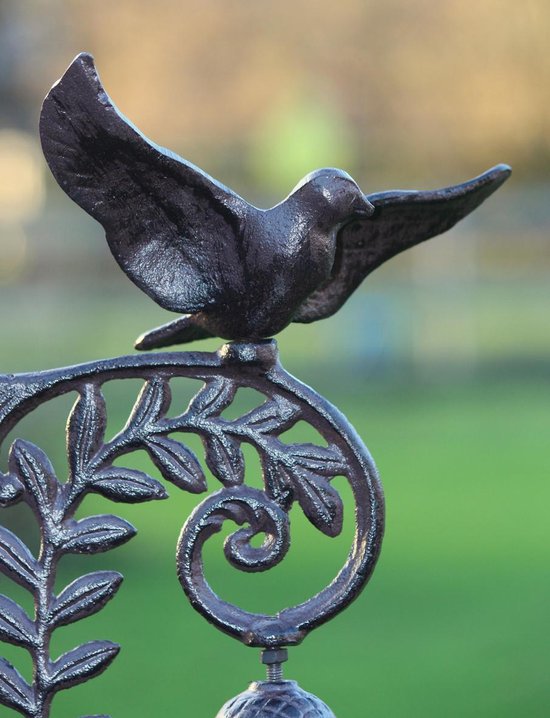 Deurbel vogel vliegend - gietijzer - bruin — afbeelding 4