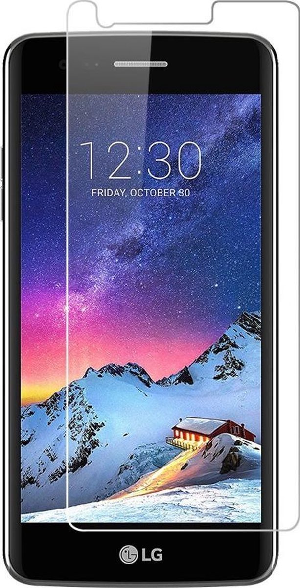 LG K10 (2017) Tempered glass / Glazen screenprotector 2.5D 9H