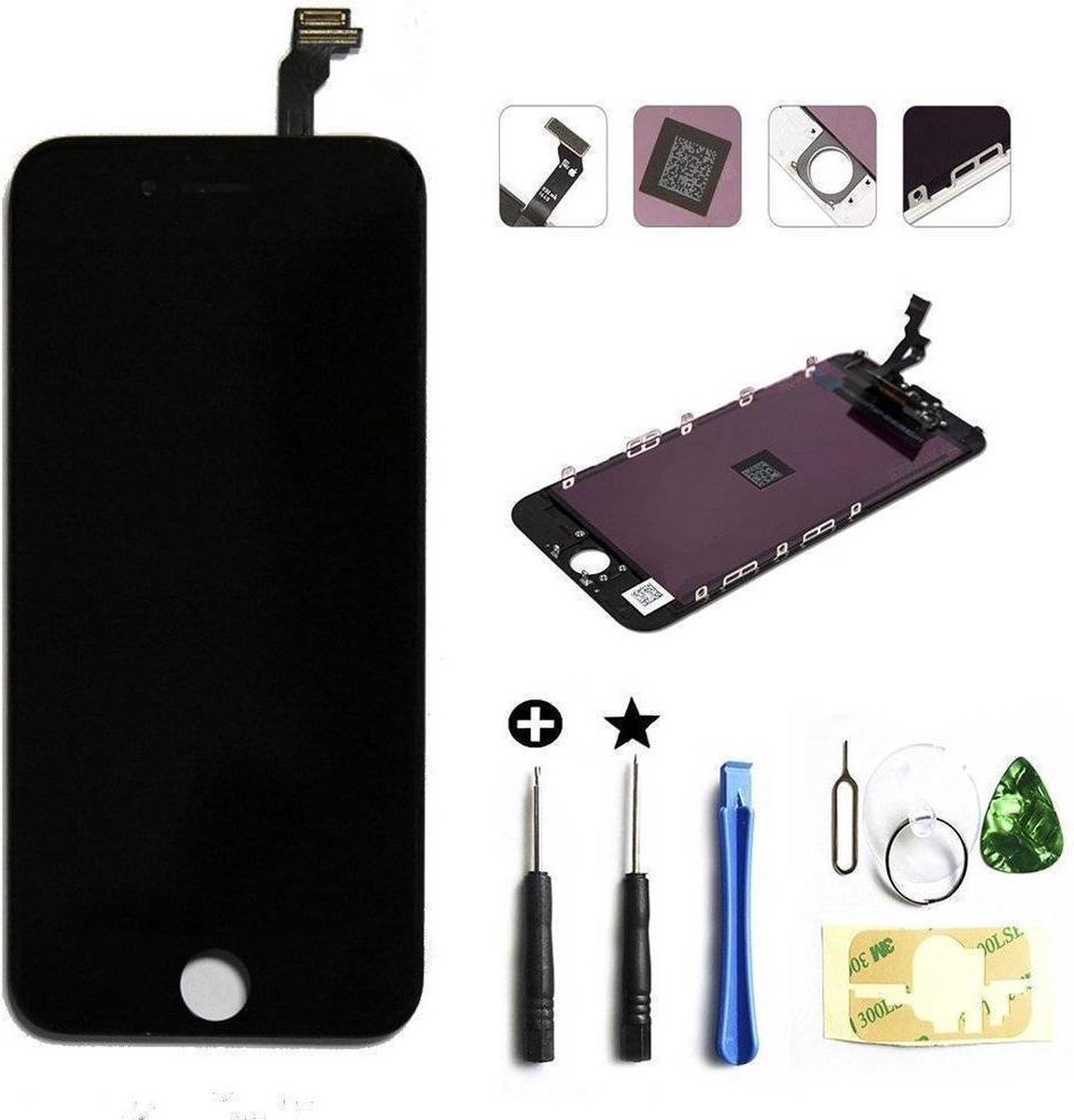 LCD Display Geschikt voor iPhone 6 PLUS – Zwart – Compleet met Gereedschap