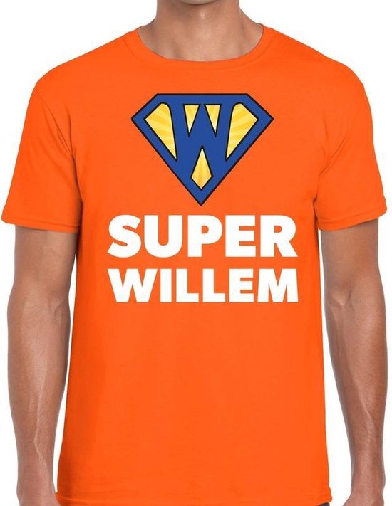 Oranje Super Willem t- shirt - Shirt voor heren - Koningsdag kleding S |  bol.com