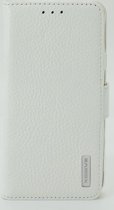 Premium Hoesje voor LG G5 H850 - Book Case - Ruw Leer Leren Lederen - geschikt voor pasjes - Wit