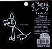 Hond - autosticker - wit - 5,4 cm - Familystickers - hondensticker