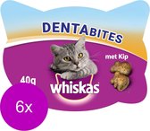Whiskas Dentabites - Kattensnack - 6 x Dental 40 g