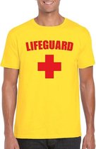 Lifeguard verkleed shirt geel heren - reddingsbrigade shirt - Verkleedkleding S